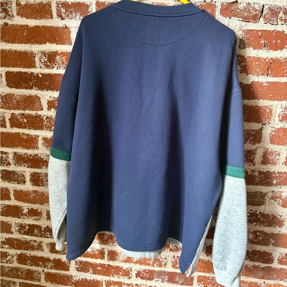 90s Colorblock Henley Sweatshirt - Picture 7 of 7